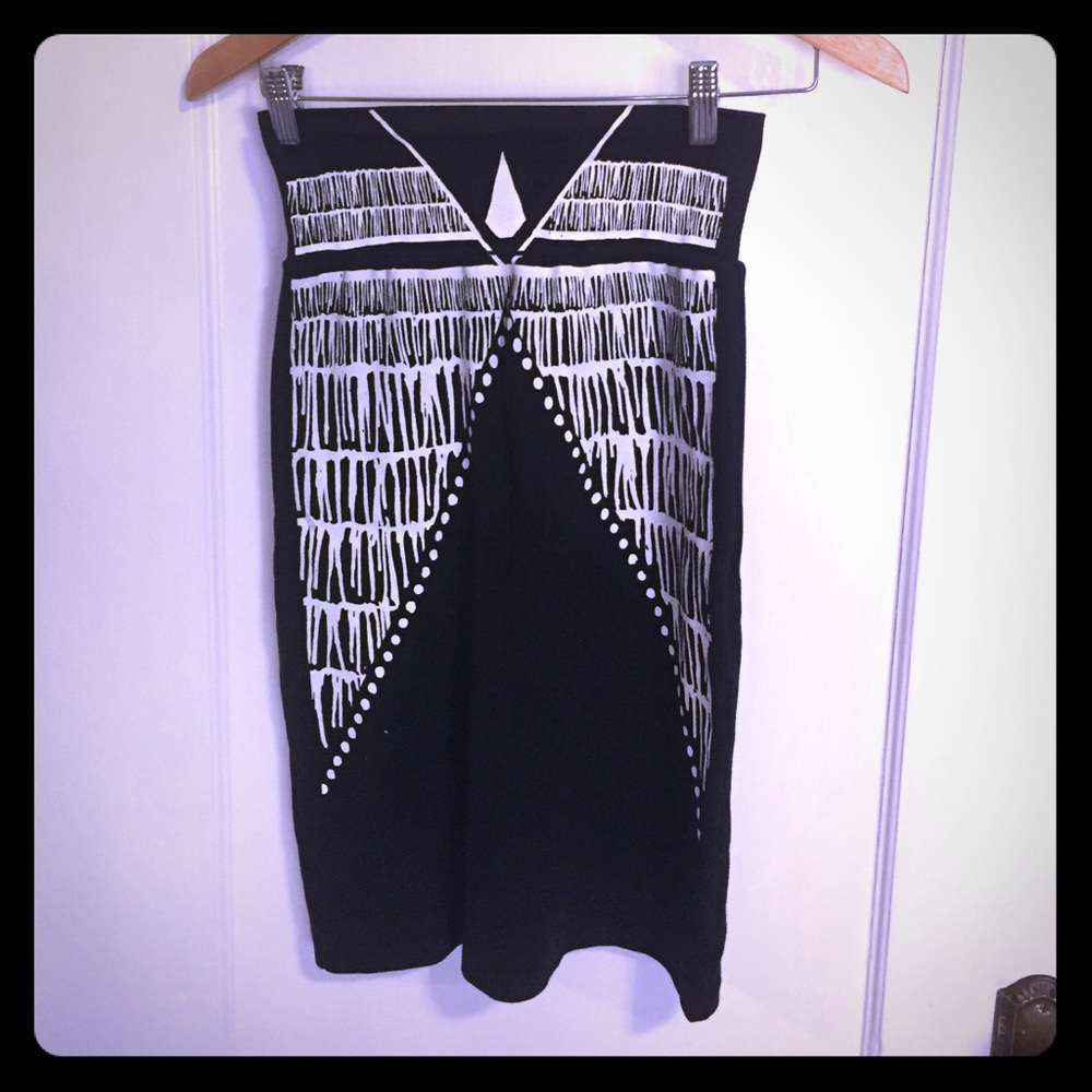 Simka Sol, high-waisted hand printed skirt